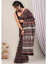 Cotton Multi Colour Casual Wear Printed Saree